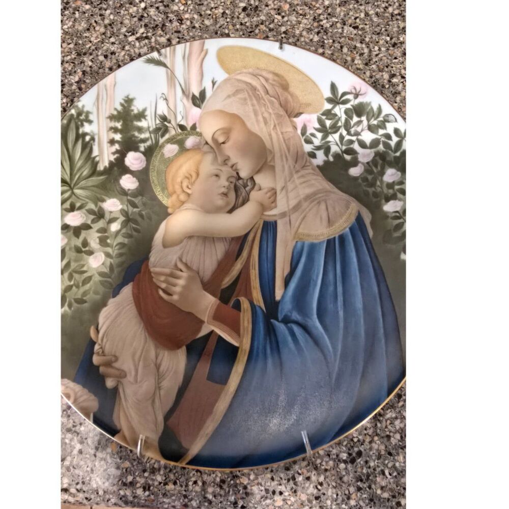 Madonna & Child Botticelli Gold Edged LMTD Edition Haviland Decorative Plate VTG